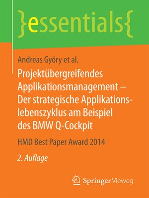 cover image of Projektübergreifendes Applikationsmanagement – Der strategische Applikationslebenszyklus am Beispiel des BMW Q-Cockpit